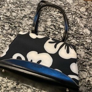 Vintage Kate Spade NY bag - black and white clean red inside. Like brand new !